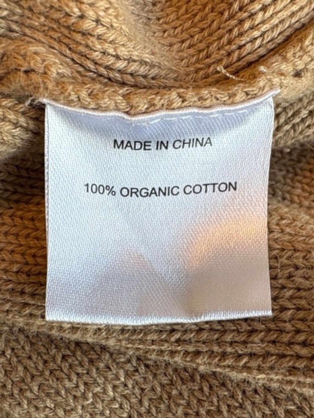 Quince Organic Cotton Camel Cropped Cardigan - Picture 7 of 16